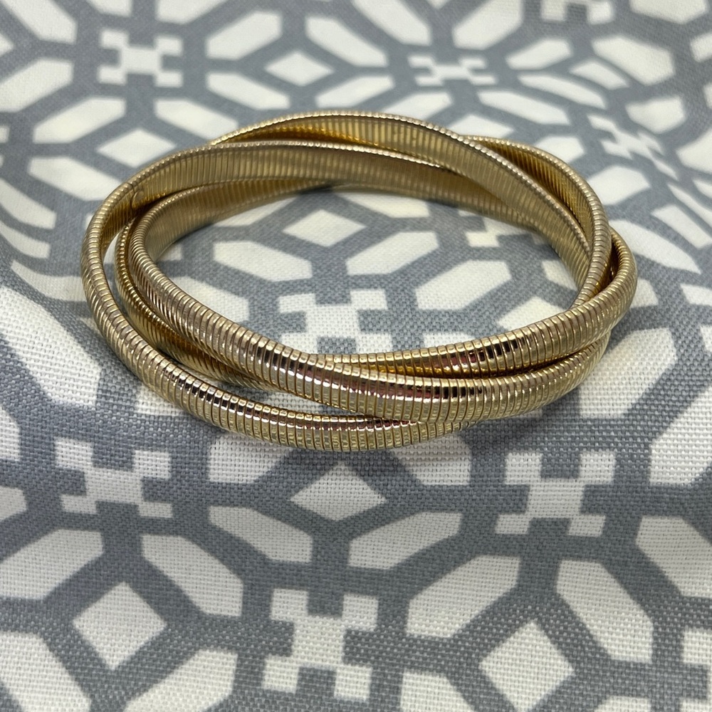 Gold-Tone Coil Bangle Bracelet - Women's Wrap Bracelet